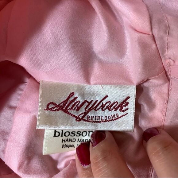 Vintage toddler girl flower print hat - Picture 7 of 9